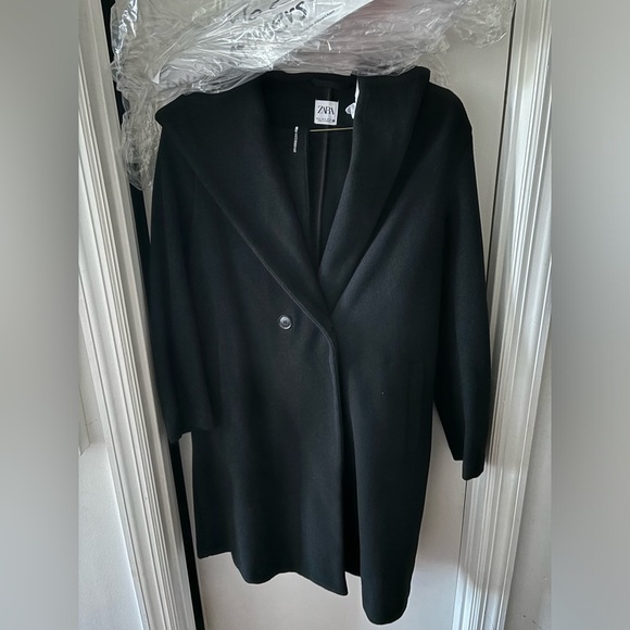 🚚🚚 MOVING SALE! Zara wool wrap coat - Picture 2 of 4